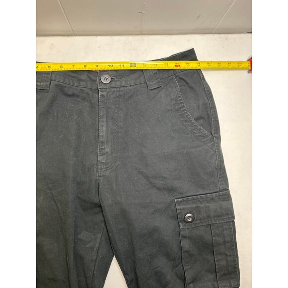 Matchstick Men's Viral Black Heavy Duty Khaki Cargo Pants in Size XL/34 - Picture 6 of 7